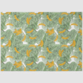 Papier Mousseline Banane tropicale moderne Motif vert (Recto)