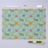 Papier Mousseline Bananes et zèbres (Artisanat)