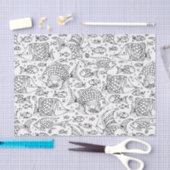 Papier Mousseline Banc De Poissons Monochromes (Artisanat)
