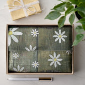 Papier Mousseline Banc rustique de la Barne Daisies (Cadeau)