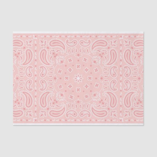 Papier Mousseline Bandana rose pâle (Recto)