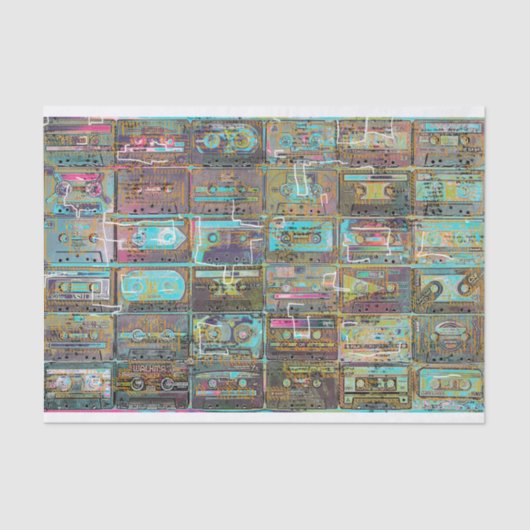 Papier Mousseline Bande de cassette pour papier découpage ou collage (Recto)