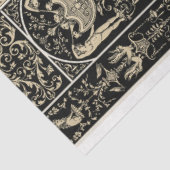 Papier Mousseline Bande de découpage baroque d'architecture noire et (Détail)