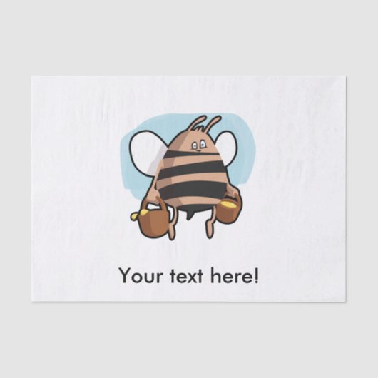 Papier Mousseline Bande dessinée d'abeille (Recto)