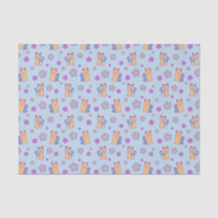 Papier Mousseline Bande dessinée de chien de Yorkie Kawaii de longs
