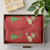 Papier Mousseline Bande dessinée jaune de Noël de Labrador et de (Cadeau)