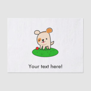 Papier Mousseline Bande dessinée mignonne de chiot