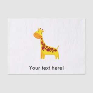 Papier Mousseline Bande dessinée mignonne de girafe