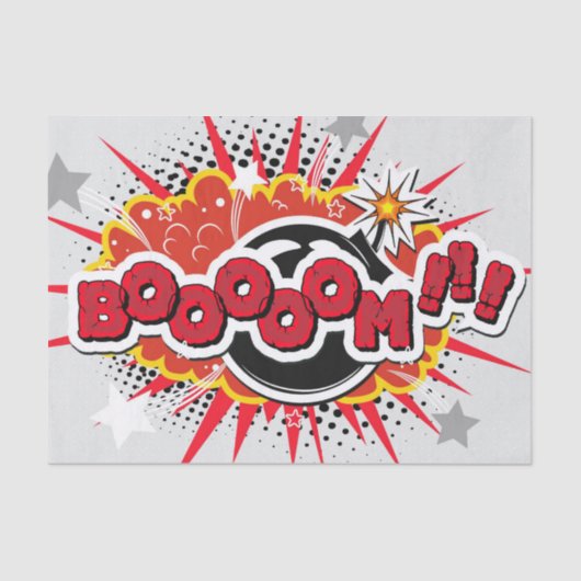 Papier Mousseline Bande dessinée Pop Art Boom Explosion (Recto)