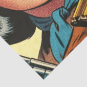 Papier Mousseline Bande dessinée rétro Cowboy/Cowgirl (Détail)