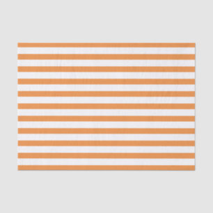 Papier Mousseline Bande horizontale orange et blanche