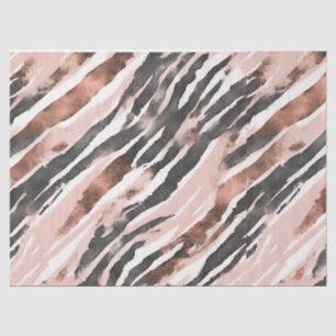Papier Mousseline Bande Zèbre rose pâle