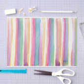 Papier Mousseline Bandes aquarelles (Artisanat)