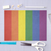 Papier Mousseline Bandes arc-en-ciel (Artisanat)