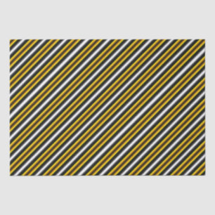 Papier Mousseline Bandes arc-en-ciel blanc jaune