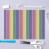 Papier Mousseline Bandes arc-en-ciel coupées (Artisanat)