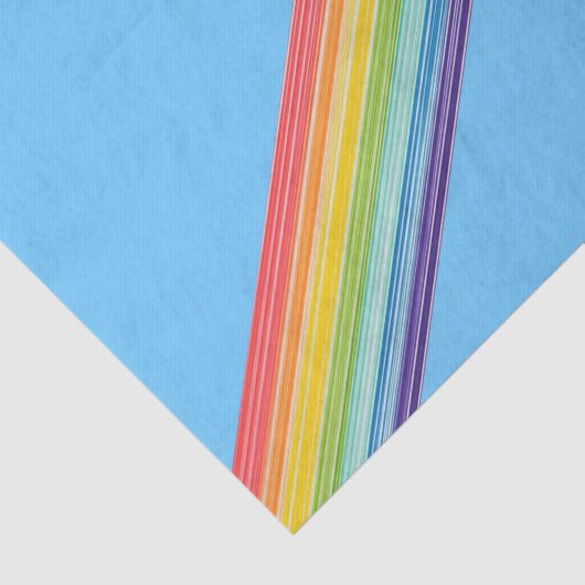 Papier Mousseline Bandes arc-en-ciel diagonales (Détail)