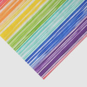 Papier Mousseline Bandes arc-en-ciel inondées (Détail)