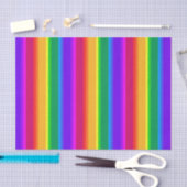 Papier Mousseline Bandes arc-en-ciel irrégulières (Artisanat)