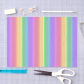 Papier Mousseline Bandes arc-en-ciel pastel (Artisanat)