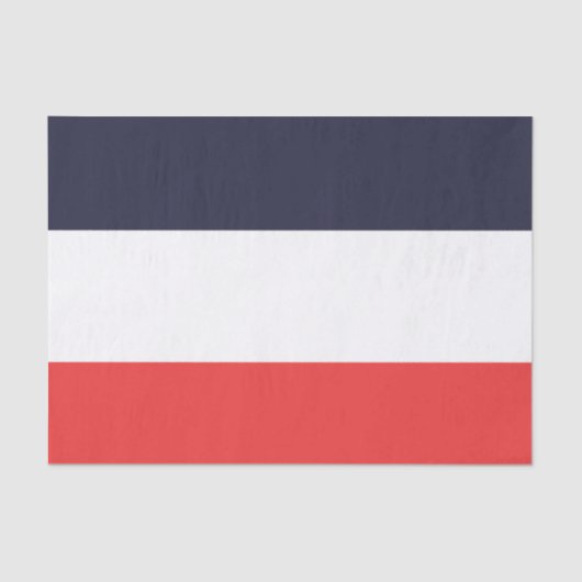 Papier Mousseline Bandes Bleu Blanc & Rouge Rayées (Recto)