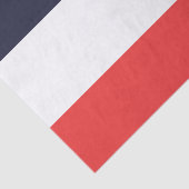Papier Mousseline Bandes Bleu Blanc & Rouge Rayées (Détail)