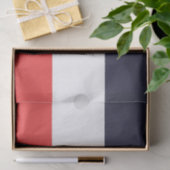 Papier Mousseline Bandes Bleu Blanc & Rouge Rayées (Cadeau)