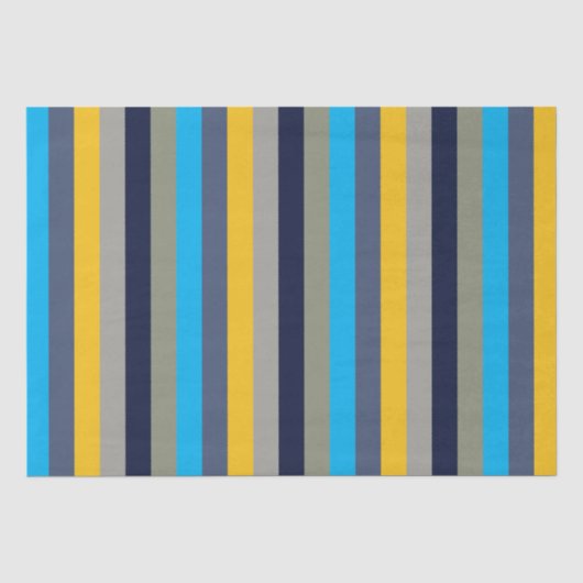 Papier Mousseline Bandes colorées (Recto)