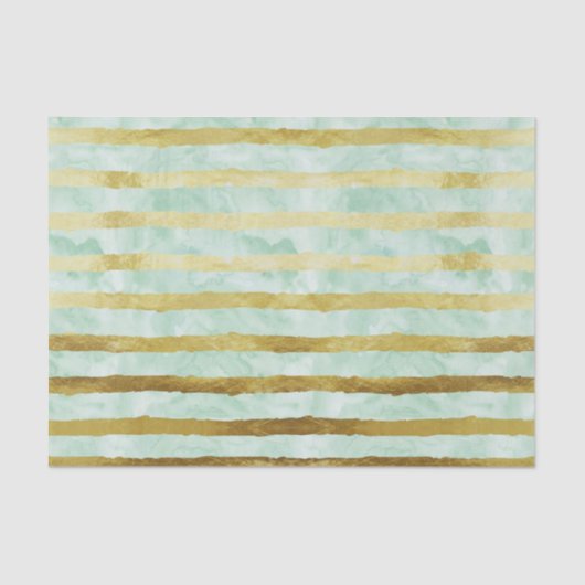 Papier Mousseline Bandes d'aquarelle de la menthe d'or (Recto)