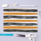 Papier Mousseline Bandes d'aquarelle d'Halloween noir et orange (Artisanat)