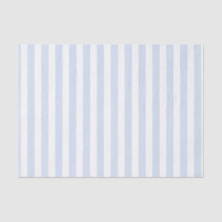 Papier Mousseline Bandes de bonbons bleu pâle et blanc