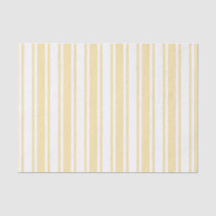 Papier Mousseline Bandes de bonbons jaune pâle et blanc