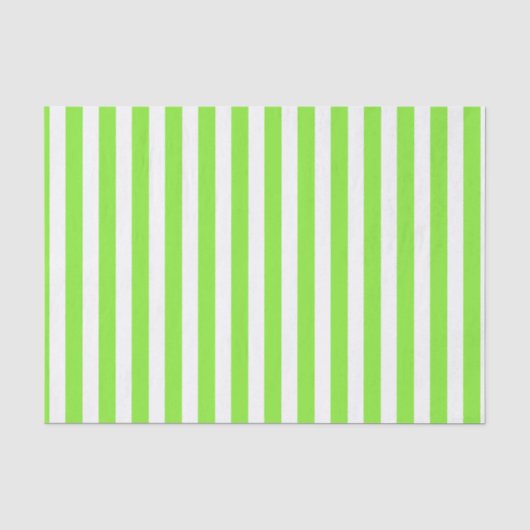 Papier Mousseline Bandes de bonbons vert et blanc de chaux (Recto)