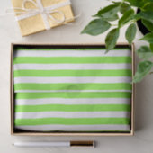 Papier Mousseline Bandes de bonbons vert et blanc de chaux (Cadeau)