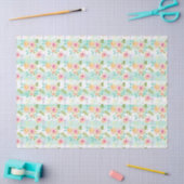Papier Mousseline Bandes de menthe Floral Chic (Artisanat)