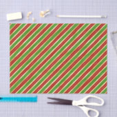 Papier Mousseline Bandes de Noël rouge, vert et or (Artisanat)