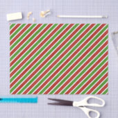 Papier Mousseline Bandes de Noël rouge, vert et or (Artisanat)