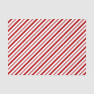 Papier Mousseline Bandes de Sucre de canne rouge et blanc (grande éc