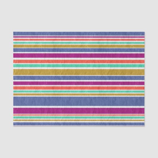 Papier Mousseline Bandes de textile multicolores (Recto)