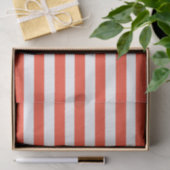 Papier Mousseline Bandes de transats rouges et blancs (Cadeau)