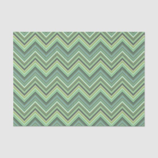 Papier Mousseline Bandes de zigzag vert olive (Recto)