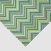 Papier Mousseline Bandes de zigzag vert olive (Détail)