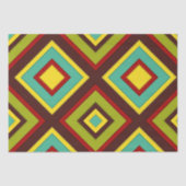 Papier Mousseline Bandes diagonales multicolores dynamiques géométri (Recto)