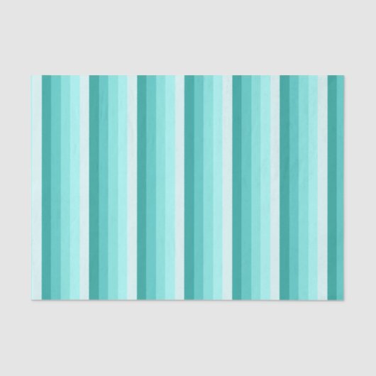 Papier Mousseline Bandes d'ombre turquoise (Recto)