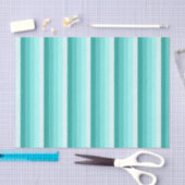 Papier Mousseline Bandes d'ombre turquoise (Artisanat)