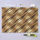 Papier Mousseline Bandes Empreintes de léopard Brown d'or (Artisanat)