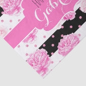 Papier Mousseline Bandes horizontales noires et blanches Monogramme  (Détail)