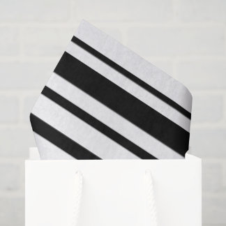 Papier Mousseline Bandes inégales noires et blanches