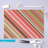 Papier Mousseline Bandes inspirées des pastèques (Artisanat)