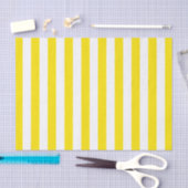 Papier Mousseline Bandes jaunes verticales (Artisanat)